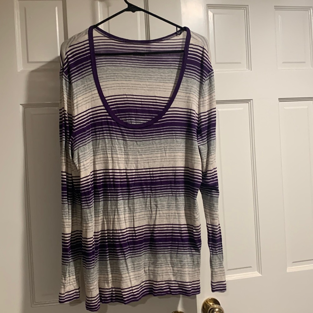 Women’s Lightweight Long Sleeve, Striped Shirt